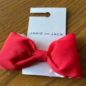 Janie and Jack Red Hair Bow NWT